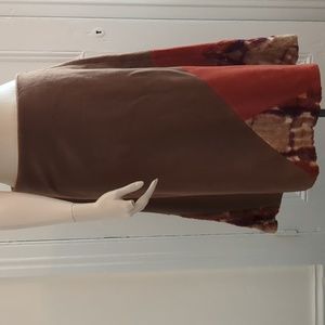 Wool Skirt Boutique Tan Size 10